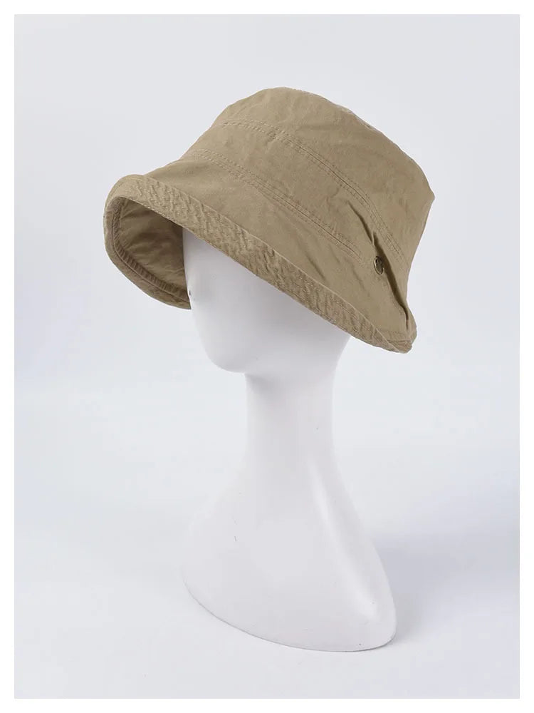 USPOP 2022 Women Spring  Bucket Hats Caual Cotton Summer Panama Hats Collapsible Sun Hats
