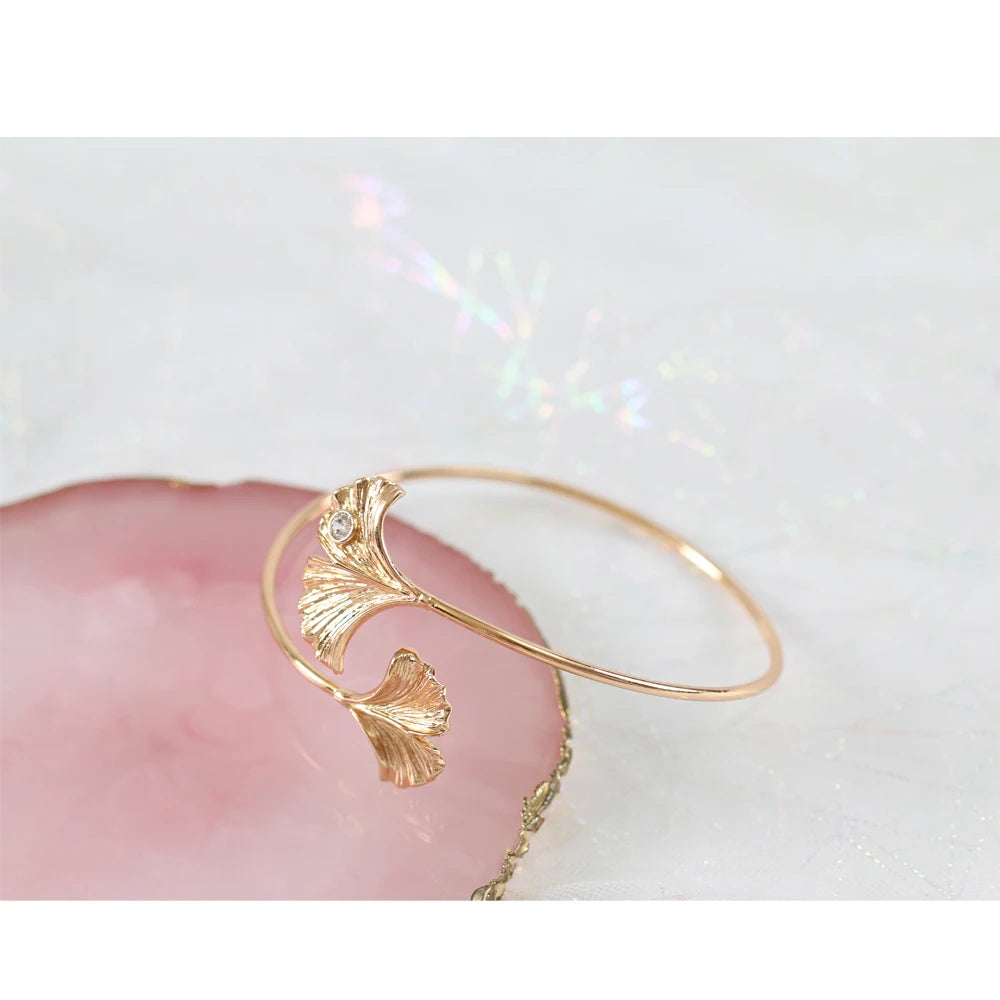 LANFLORA new Ginkgo biloba leaves women bracelet Classic adjustable bracelet factory shop bracelet wholesale price