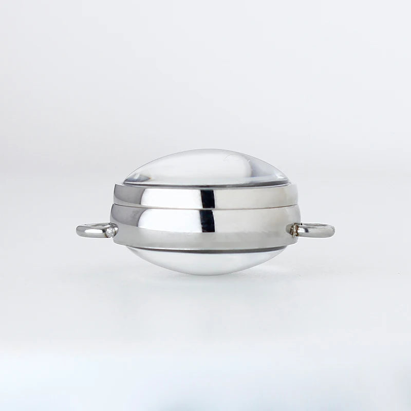 1pc 17mm 23mm 28mm 30mm Stainless Steel Floating Locket Double Curved Glass Memory Locket For Bracelet Jewelry Making Medallion