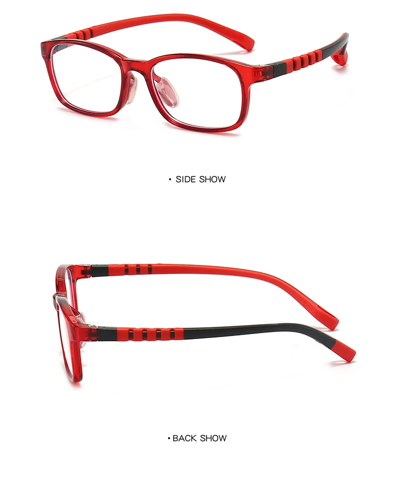 2021 Fashionable Glasses Kids Blue Light Anti Glare Filter Children Eyeglasses Girl Boy Optical Frame Blocking Clear Lenses