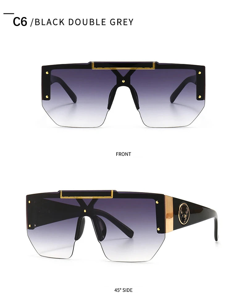 WackSaria Classic Luxury Men Sunglasses Glamour Fashion Half Frame Sun Glasses For Women Retro Vintage Square Designer Shades