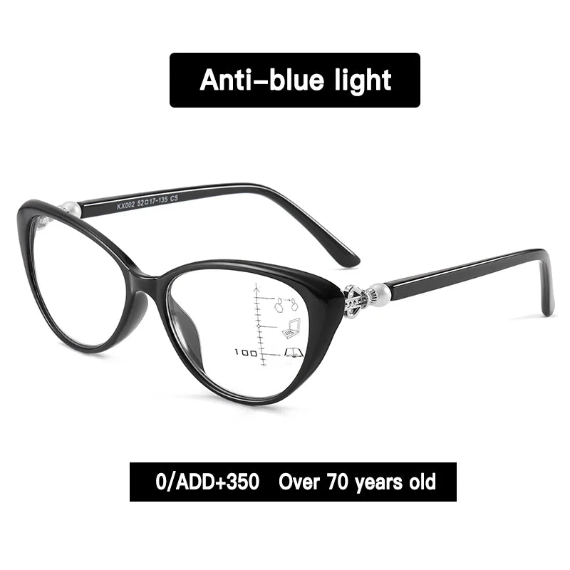 Progressive glasses hyperopia men women Prescription reading glasses anti blue ray add multifocus Presbyopia Eyewear +1 +2 +3