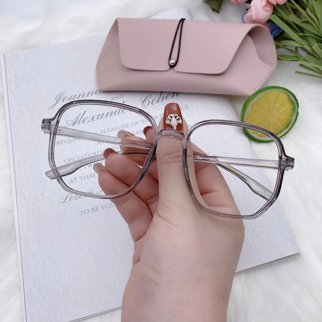 2021 Transparent Computer Glasses Frame Women Men Anti Blue Light polygon Eyewear Blocking Glasses Optical Spectacle Eyeglass