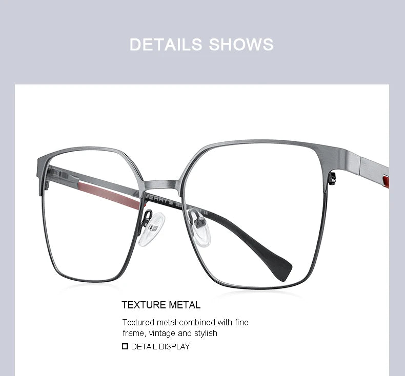 MERRYS DESIGN Luxury Glasses Frame For Men Women Fashion Titanium Alloy Square Frames Myopia Prescription Eyeglasses S2154