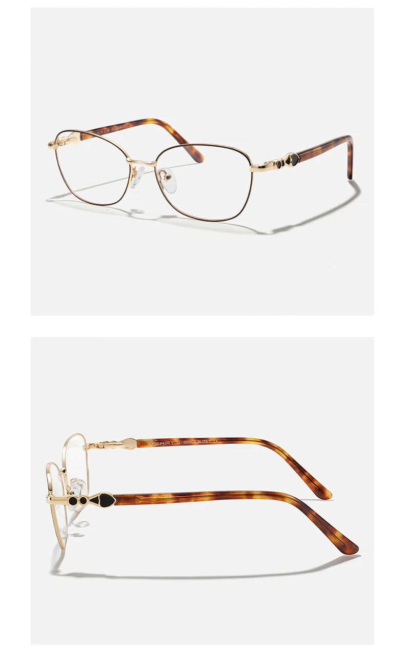 MERRYS DESIGN Women Classic Retro Glasses Frame Oval Fashion Glasses Myopia Prescription Eyeglasses Heart Shape Legs S2717