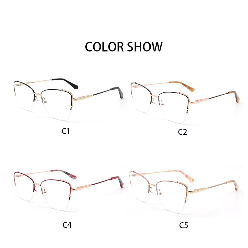 KANDREA Metal Glasses Frame Women Fashion Retro Square Myopia Optical Prescription Eyeglasses Female Spectacle Eyewear TL6322