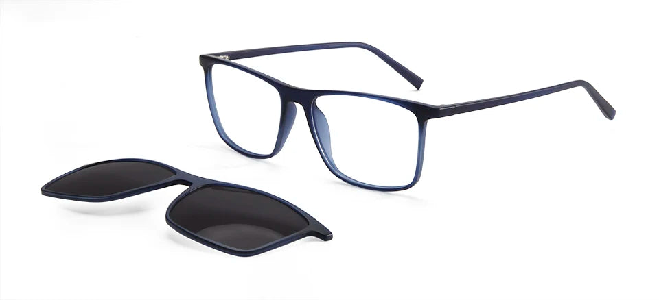 TR90 Magnet Men Optical Glasses Frame Magnetic Clip On Polarized Sunglasses Men'S Square Eyewear Spectacle Eyeglasses Frames