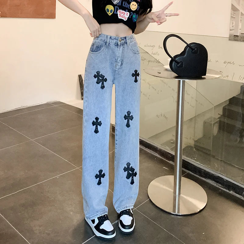 Baggy Jeans Woman Wide Pants Cowboy Pants for Women Clothing Y2k Jeans Women's Clothing High Waisted Jeans Woman Clothes