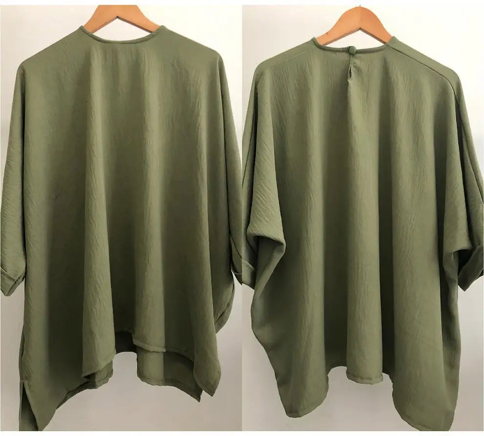 Southeast Asia Islam Abaya Kaftan New Long-sleeved Loose Casual Islam Abaya Kaftan Irregular Hem Ice Silk Women Shirt