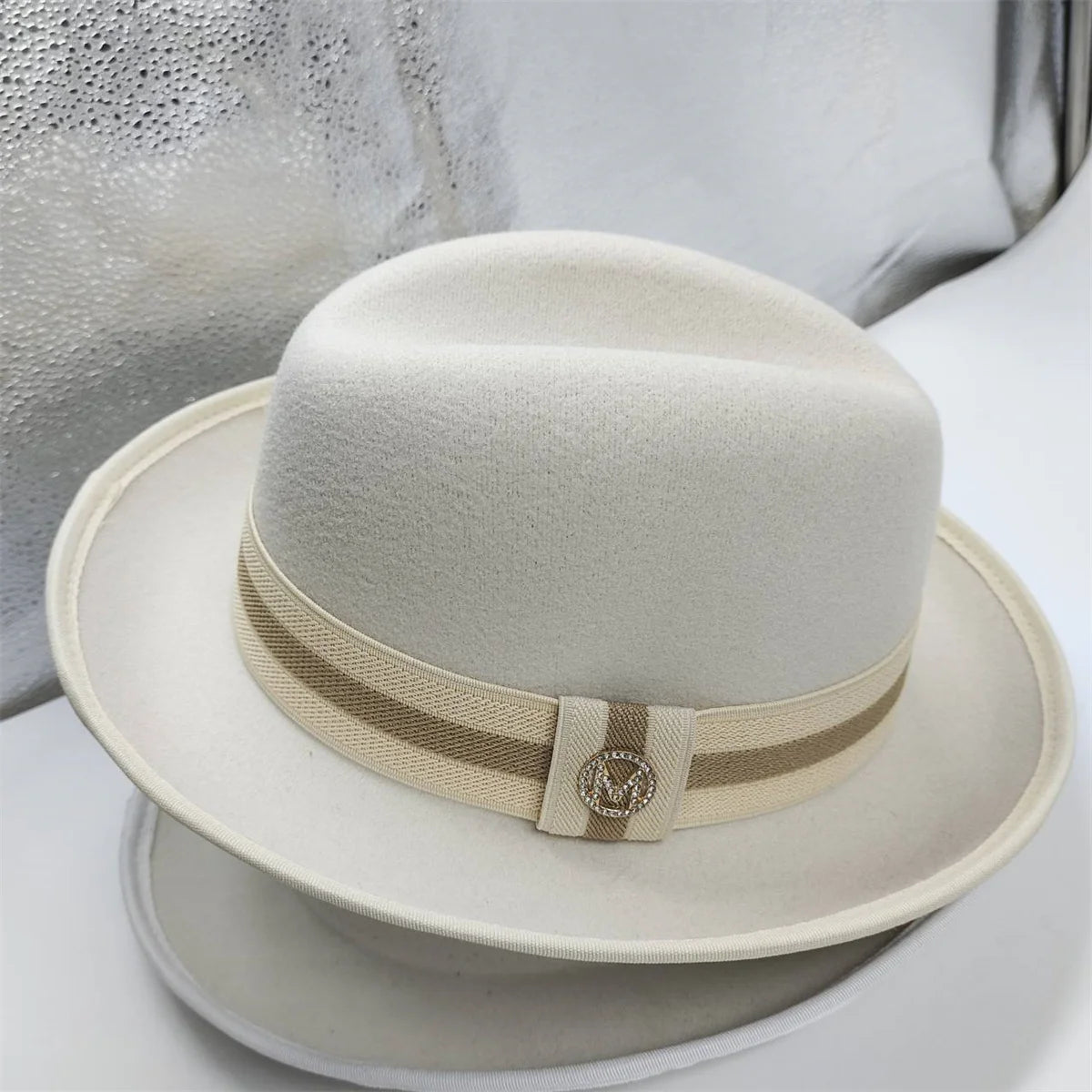 2024 New Fashion Women Men's Fedora Church Roll Up Brim Homburg Jazz Hat Feather Hat Lady Gentleman Gambler Panama Trilby Hat