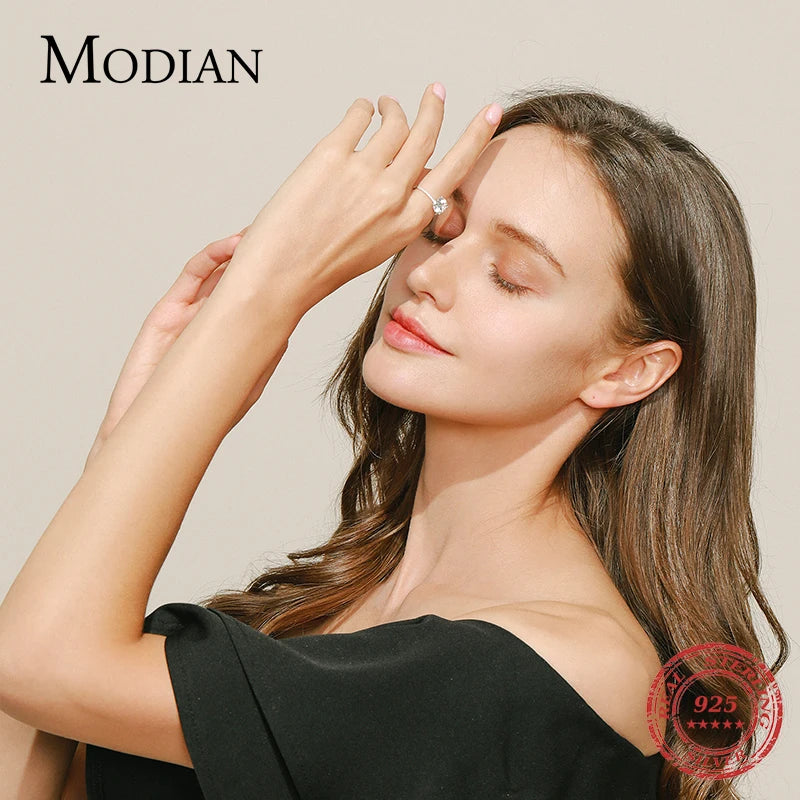 2023 Classic Luxury Real Solid 925 Sterling Silver Ring 3Ct 10 Hearts Arrows Zircon Wedding Jewelry Rings Engagement For Women