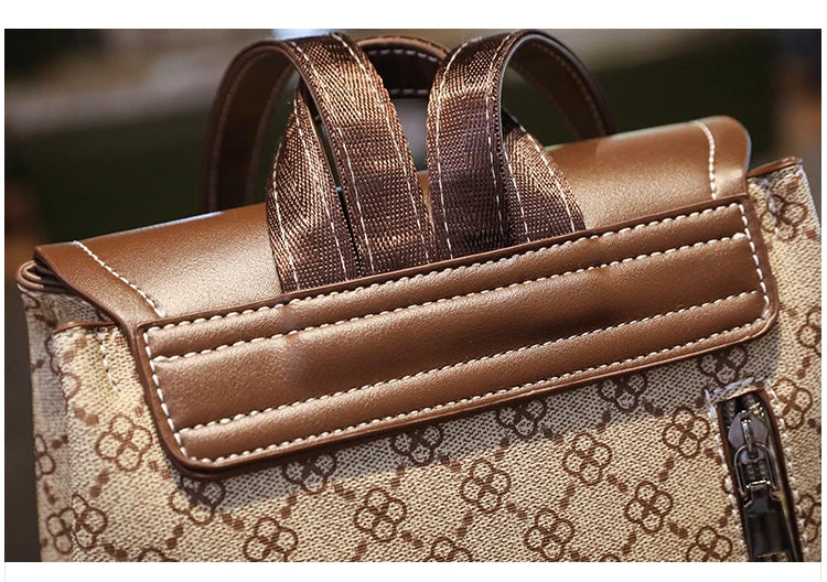 Backpack For Women 2023 New Business Work Shopping Casual Designer Elegant High Capacity Preppy Pu Leather  Waterproof Back Bag