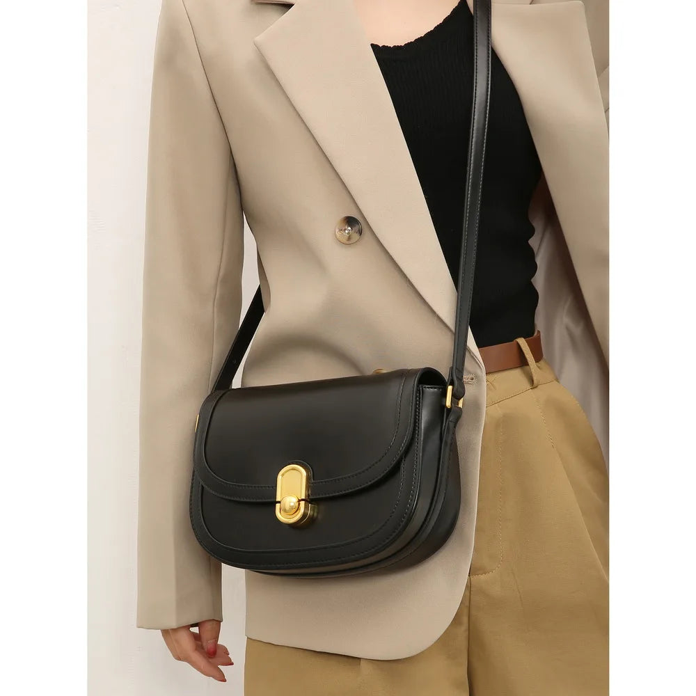 This Year's New Niche Bag Female Light Luxury Retro Single Shoulder Crossbody Saddle Bag Trend Luxury Designer Handbag