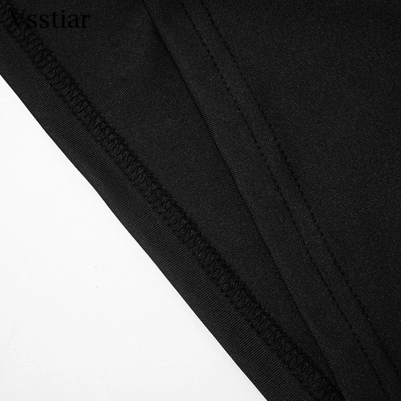 Vsstiar Elegant Turn-down Collar Mini Dress For Women Sexy Backless Sleeveless Vestidos Summer Fashion Streetwear Party Dress