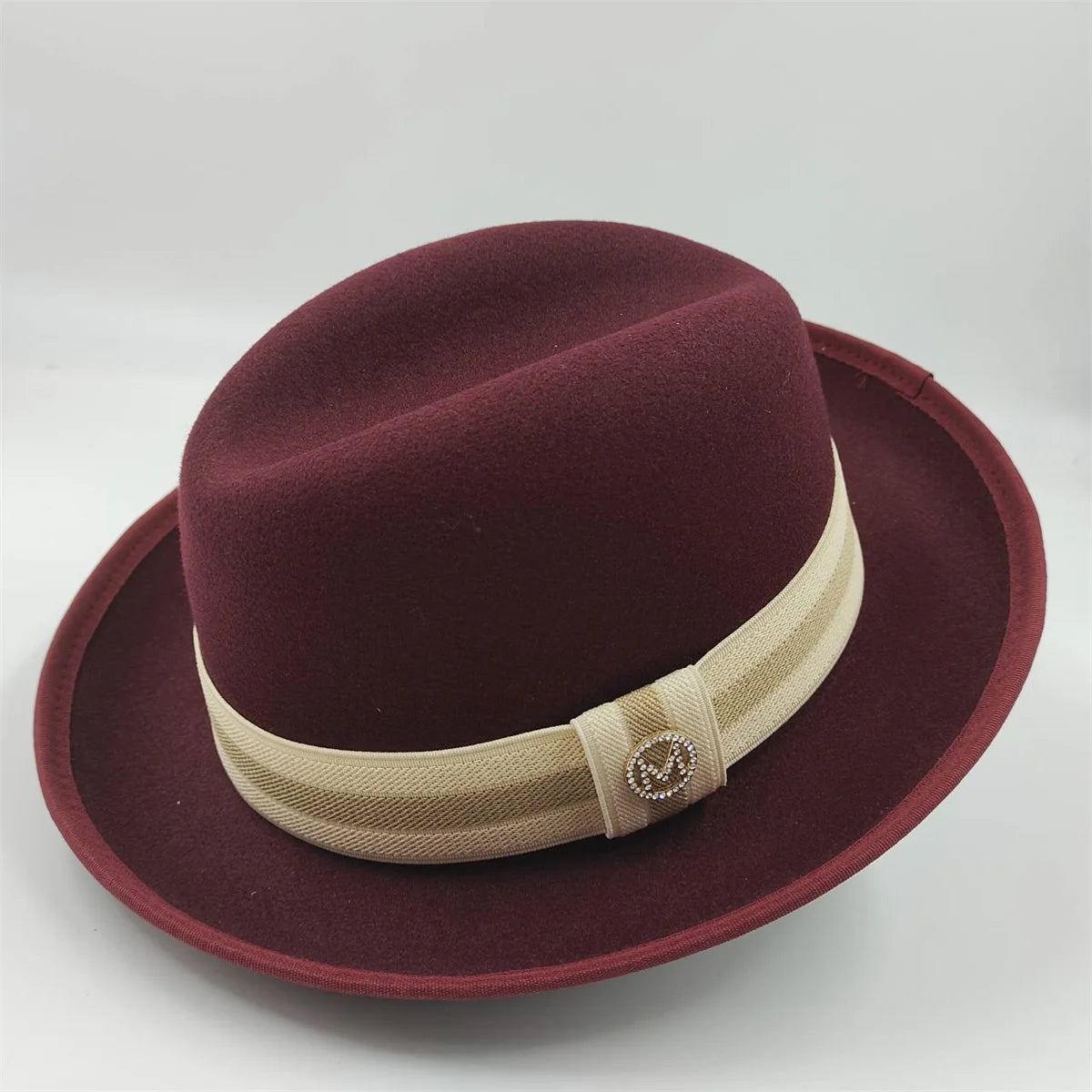 2024 New Fashion Women Men's Fedora Church Roll Up Brim Homburg Jazz Hat Feather Hat Lady Gentleman Gambler Panama Trilby Hat