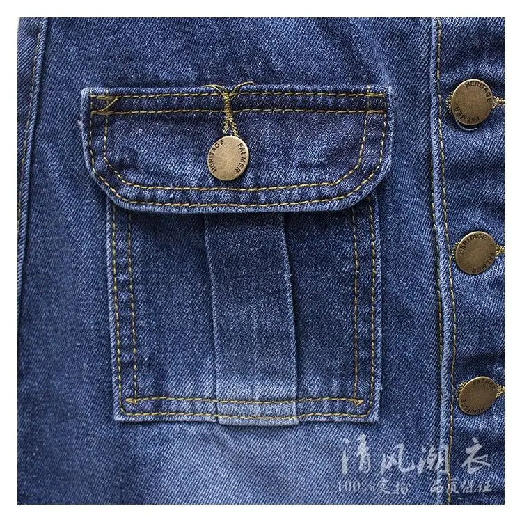 2024 Women Spring Autumn New Front Split Denim Sheath Skirts Female Single-Breasted Midi Skirts Ladies High Waist Pencil Skirts