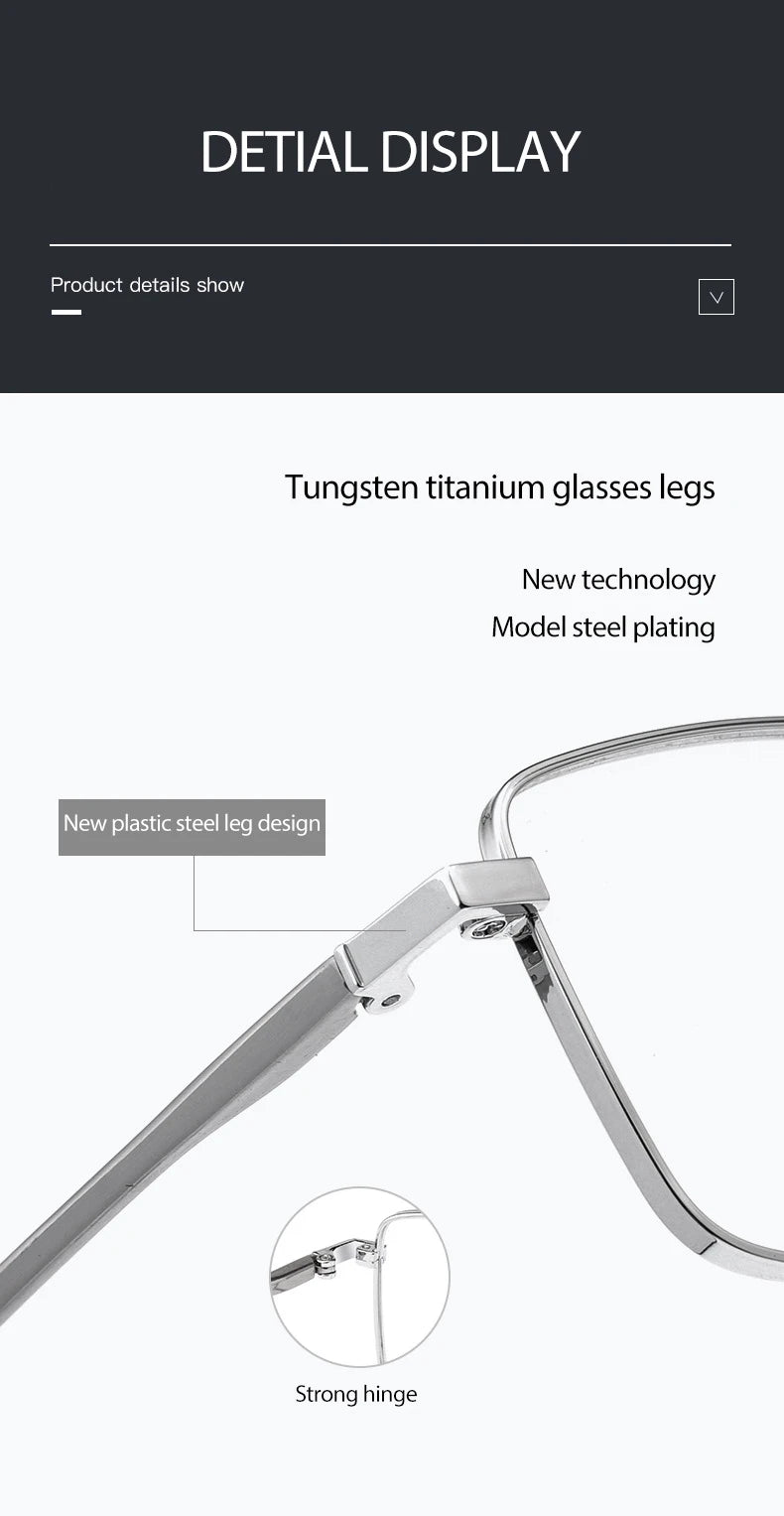 NEW Eyeglasses Vintage Pure Titanium Eye Glasses Frame For Men and Women Optical Frame Oculos De Grau Work Eyeglass Frame