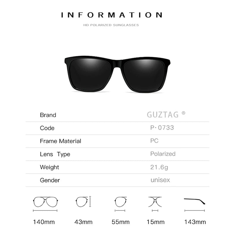 Men's Designer Sunglasses Polarized TR90 UV400 Protection Sun Glasses Fashion Classic Outdoor Driving Eyewear for Male