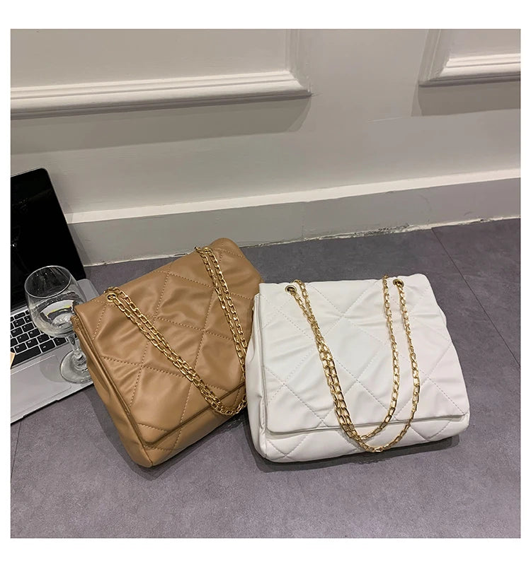 Small Bag For Women Pu Leather Chain Quilted Handbag Designer Shoulder Bags Small Bags For Women Purses Fashion Leather Lightwei