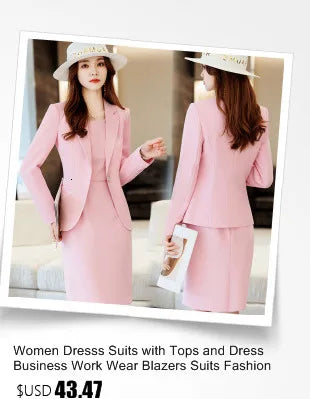 Formal Women Business Suits with Blazer Coat and Fishtail Skirt Professional Ladies Office Work Wear Uniform Clothing Sets