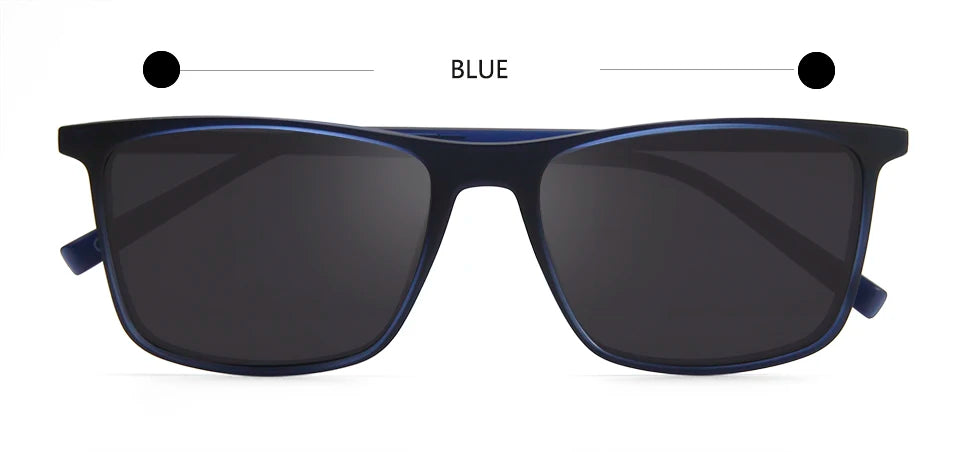 TR90 Magnet Men Optical Glasses Frame Magnetic Clip On Polarized Sunglasses Men'S Square Eyewear Spectacle Eyeglasses Frames