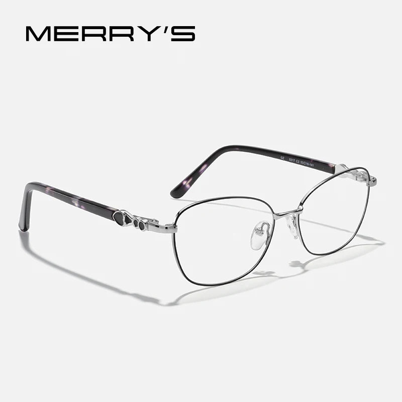 MERRYS DESIGN Women Classic Retro Glasses Frame Oval Fashion Glasses Myopia Prescription Eyeglasses Heart Shape Legs S2717