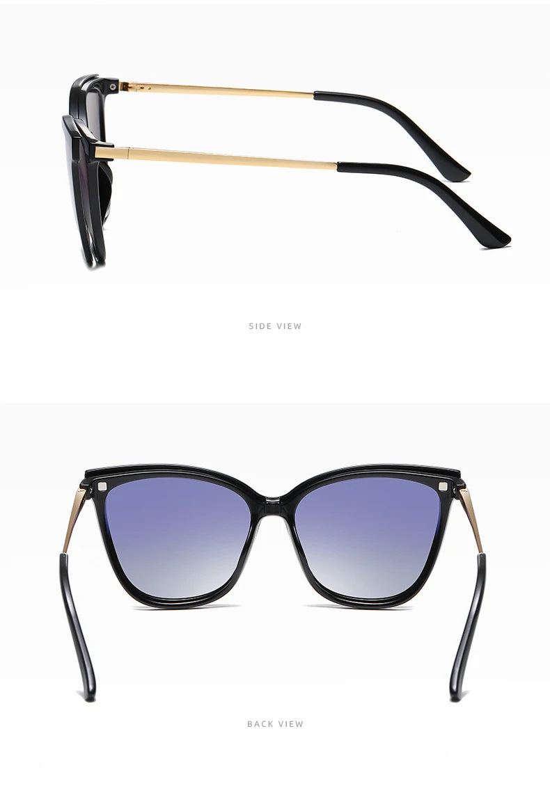 KANDREA Cat eye Large Frame Women Outdoor Magnetic Dual-Purpose Polarized Clip-on Sunglasses Anti-Blue Light Frame Glasses 95655
