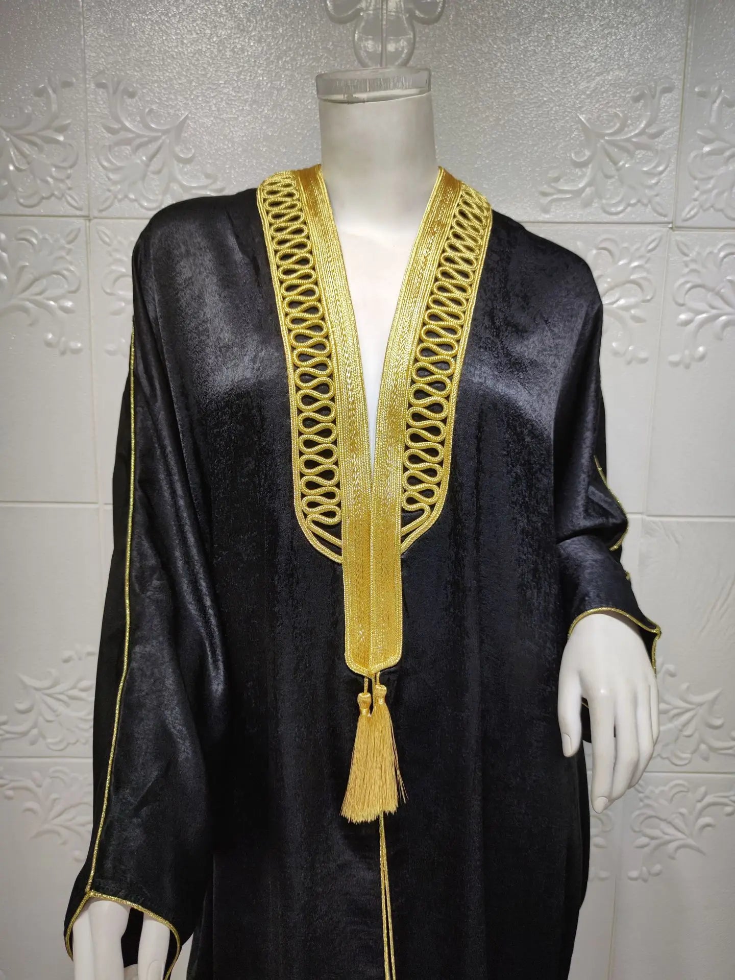 Ramadan Satin Dress Muslim Fashion Ropa De Mujer Envio Gratis  Abayas for Women 2022 American Clothing Bat Sleeve Robe Vestido