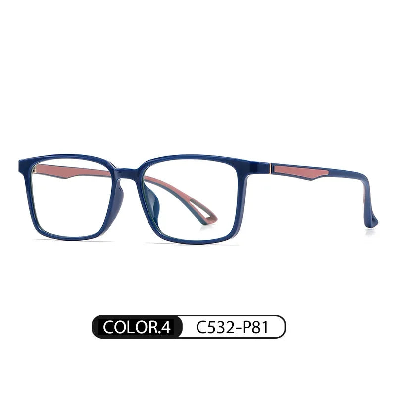 New Blue Light Blocking Glasses Frame Optical Prescription Eyewear Fashion Men and Women Full Rim TR-90 Plastic Flexible Specs