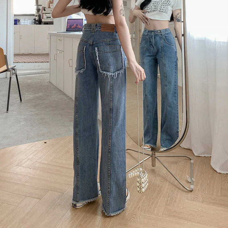 Baggy Jeans Woman Wide Pants Cowboy Pants for Women Clothing Y2k Jeans Women's Clothing High Waisted Jeans Woman Clothes