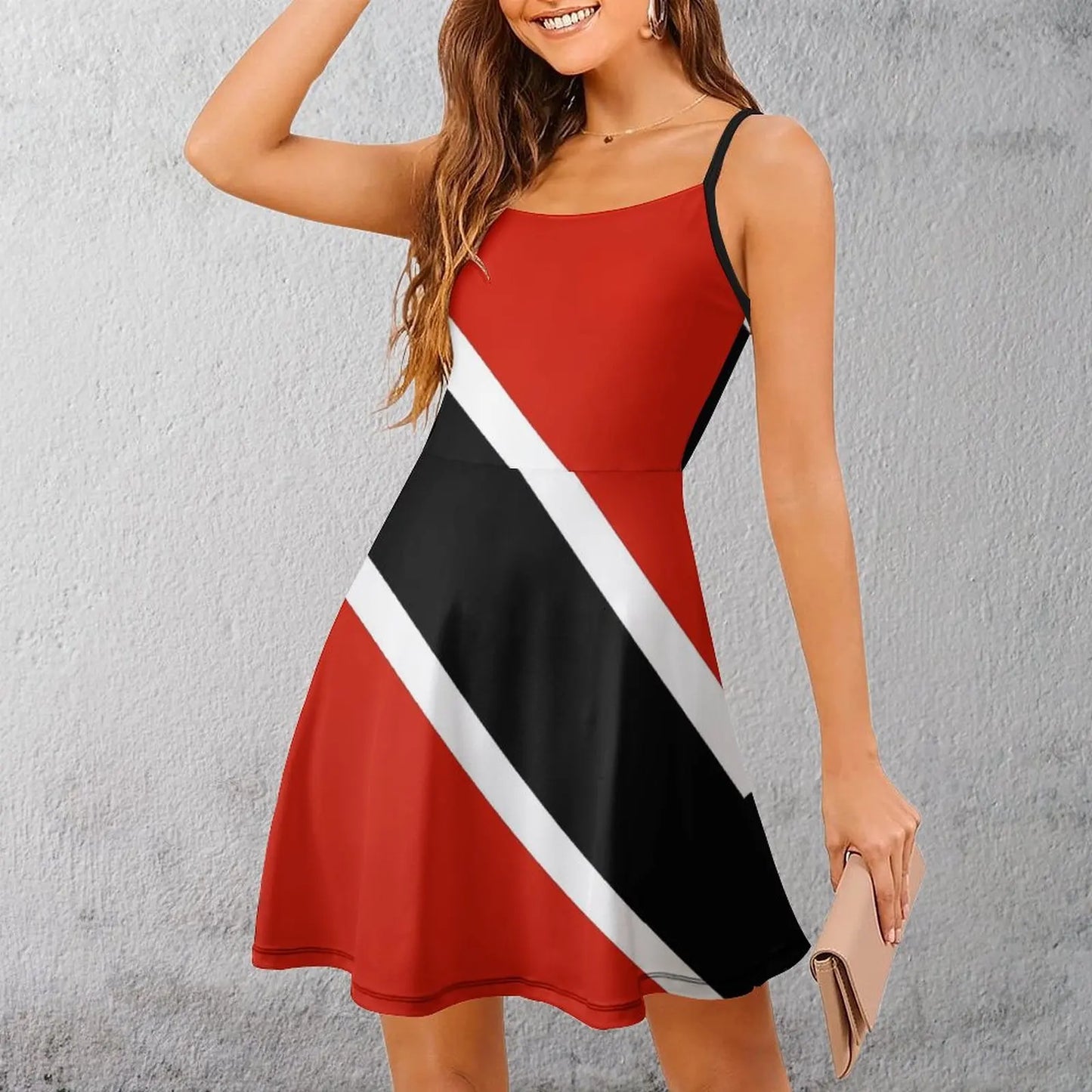 Flag of Trinidad And Tobago Women's Sling Dress Classic Exotic  Woman's Gown Funny  Parties Dresses