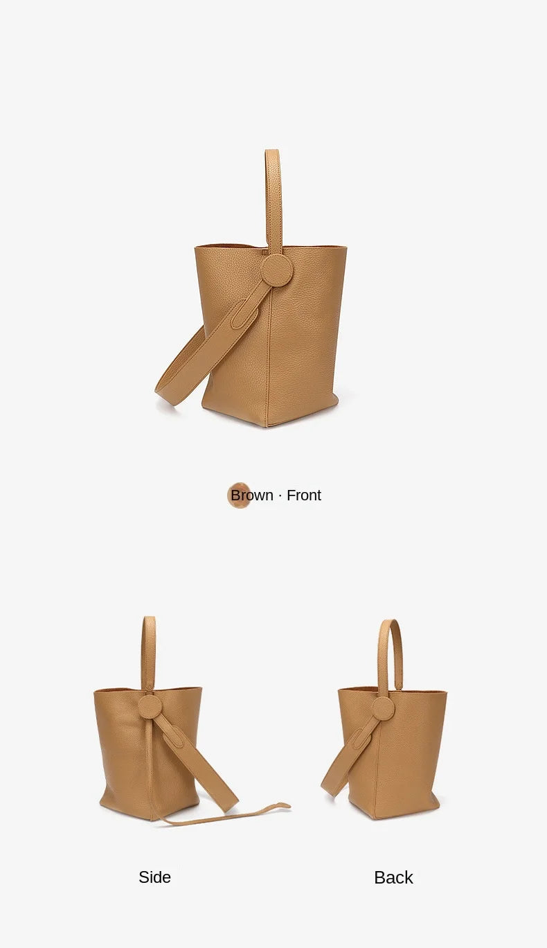 Commuter female package 2025 new oblique design senior feeling handbags women's shoulder bag, small hand-held tote bag bucket