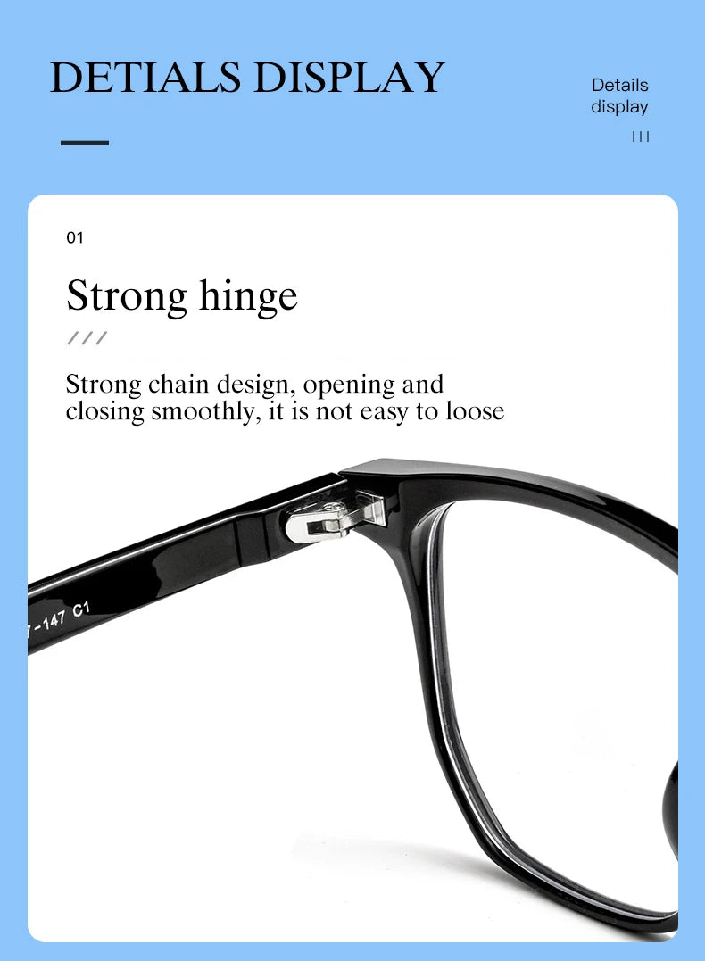 Transparent Glasses for Women Optical Eyeglasses Frame Full Rim Square Fashion Acetate Prescription Eyewear Woman Spectacles