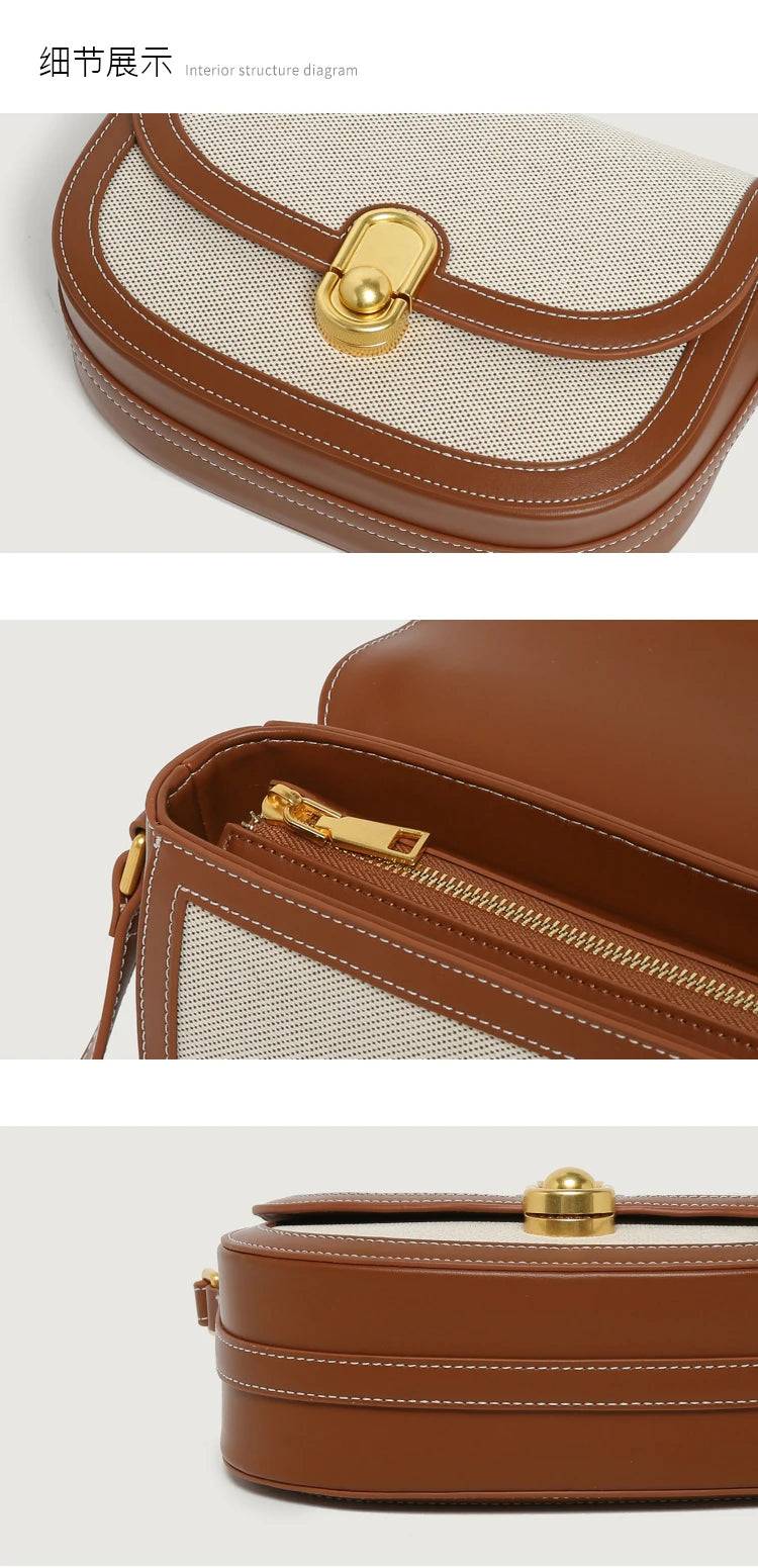 This Year's New Niche Bag Female Light Luxury Retro Single Shoulder Crossbody Saddle Bag Trend Luxury Designer Handbag