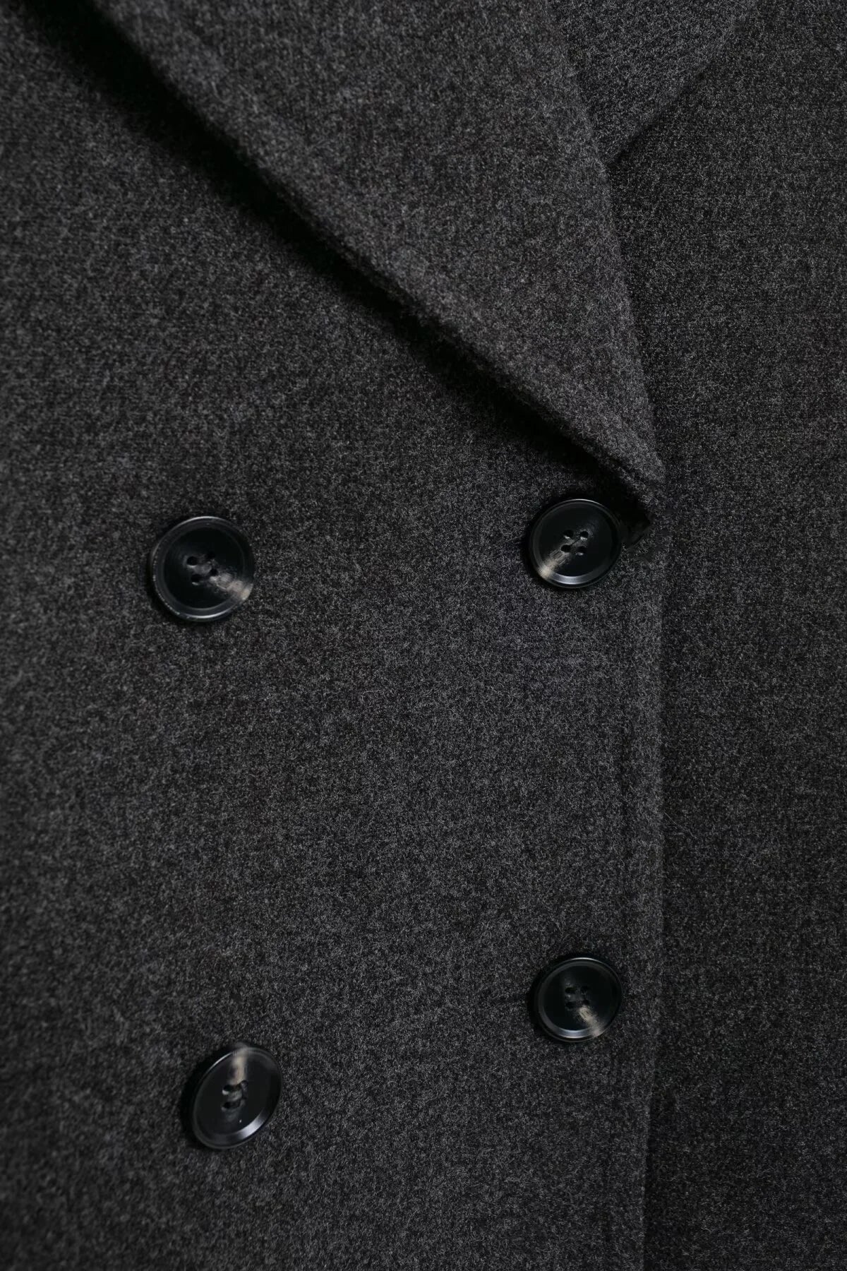 Indefeir Women's Fashionable Double-Breasted Wool Short Coat