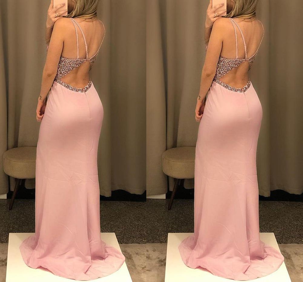 Deep V-neck Backless Dress Women 2023 New Cocktail Party Dresses Backless Summer Maxi Long Bodycon Dress Elegant Dress