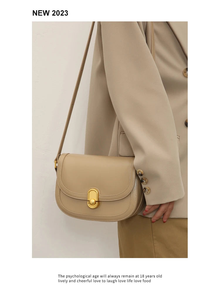 This Year's New Niche Bag Female Light Luxury Retro Single Shoulder Crossbody Saddle Bag Trend Luxury Designer Handbag