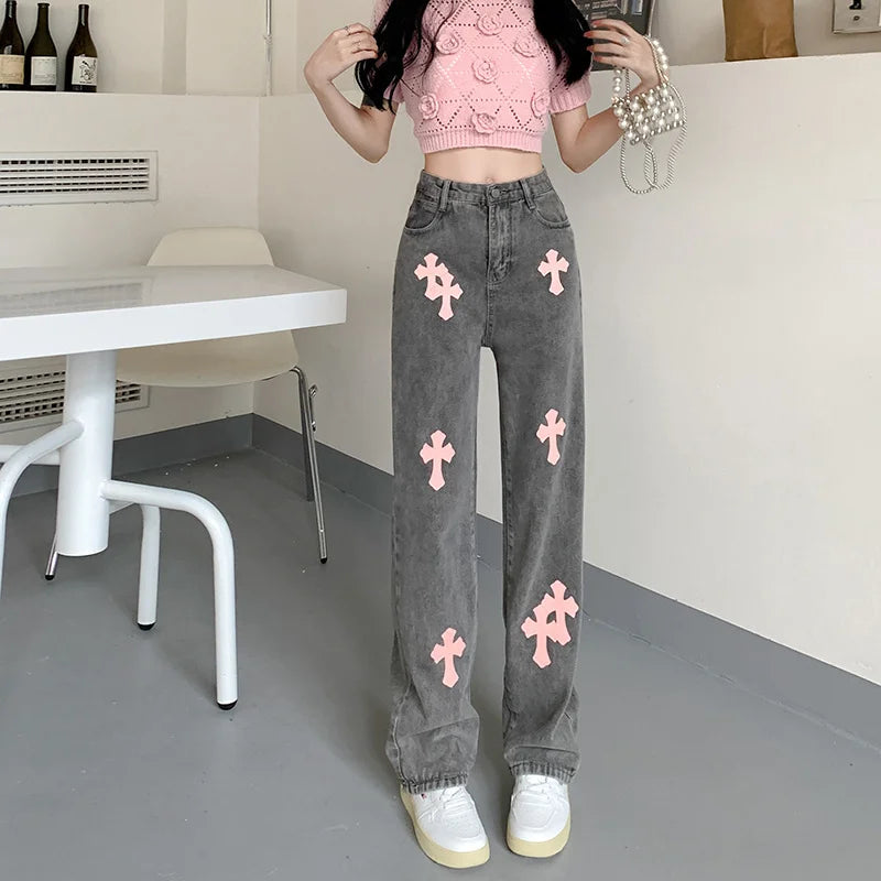 Baggy Jeans Woman Wide Pants Cowboy Pants for Women Clothing Y2k Jeans Women's Clothing High Waisted Jeans Woman Clothes