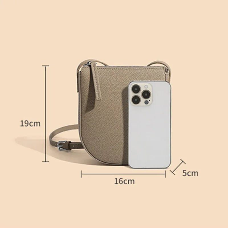 Genuine Leather Real Cowhide Women's Versatile Fashion Phone Bag Women Messenger Bag Small Shoulder Bag Crossbody Bags for Women
