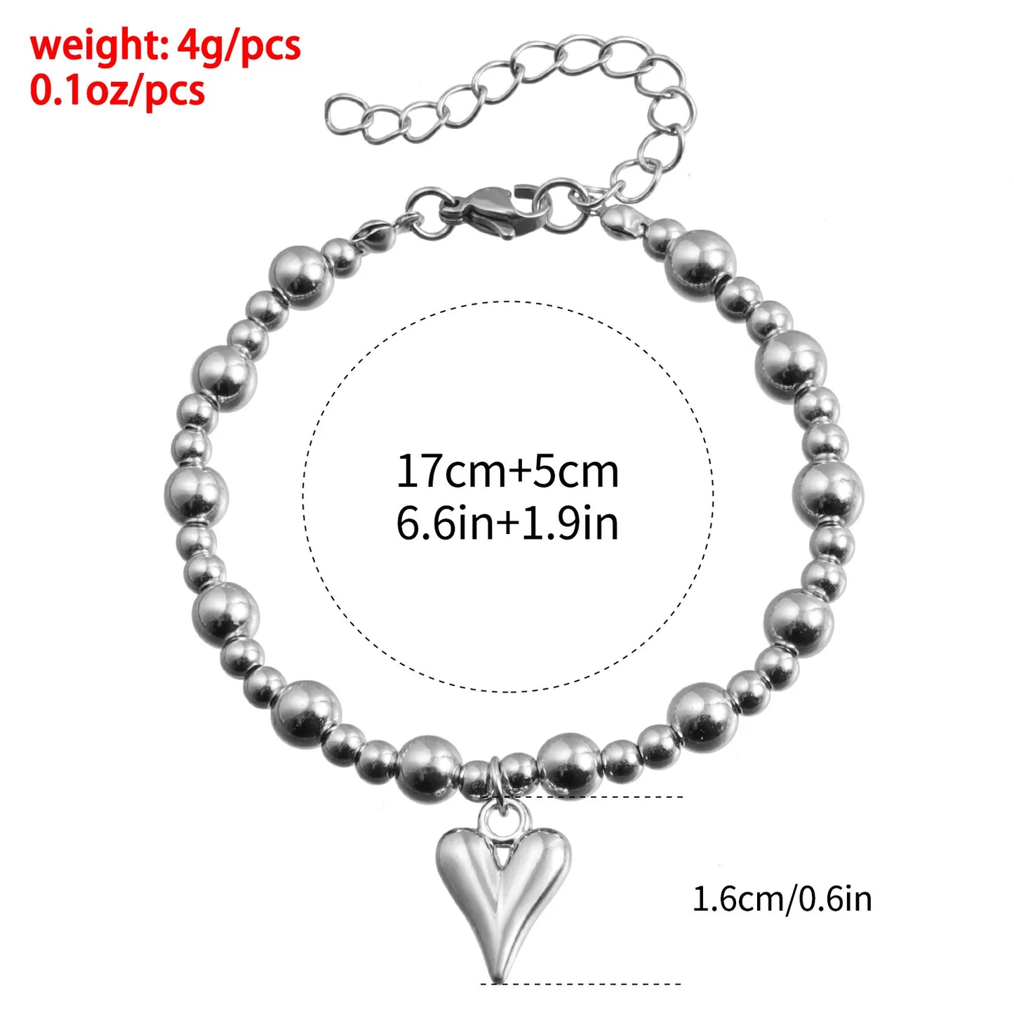Y2K Heart Beaded Necklace Women Boho Crystal Class Gravel Clavicle Chain Cool Y2K Choker Exquisite Fashion Jewelry