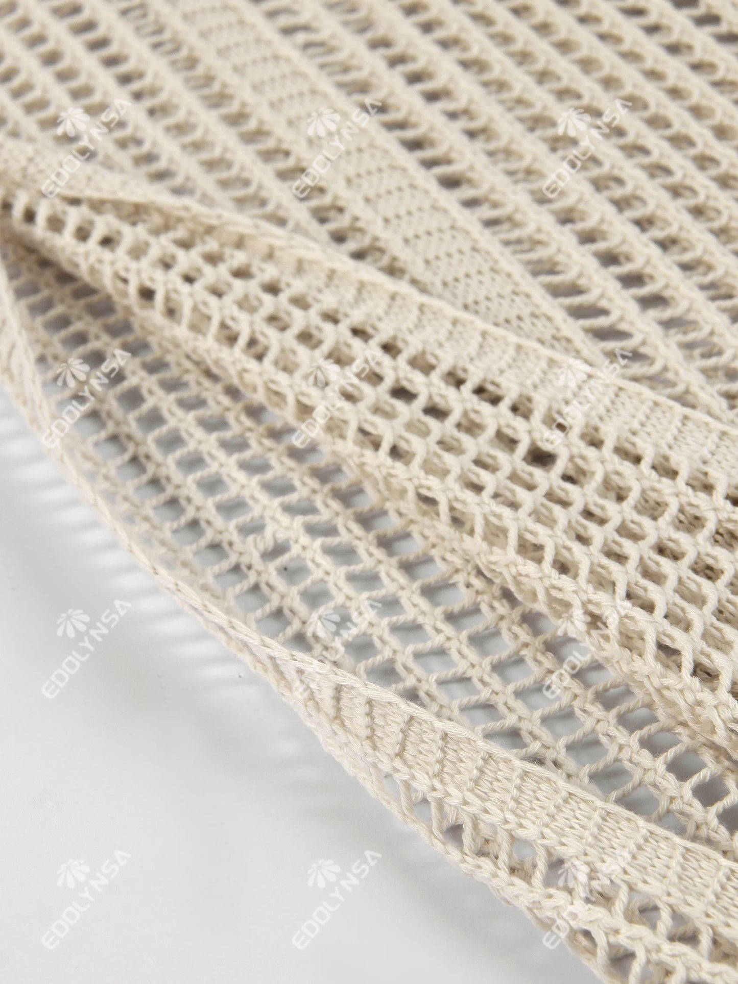 Elegant Knit Long Dress 2025 Sexy See-through V Neck Lantern Sleeve Side Split Beach Maxi Dresses Holiday Swimsuit Cover Up K15