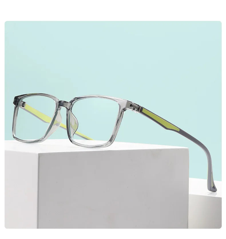 New Blue Light Blocking Glasses Frame Optical Prescription Eyewear Fashion Men and Women Full Rim TR-90 Plastic Flexible Specs