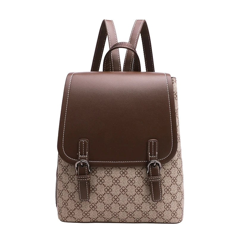 Backpack For Women 2023 New Business Work Shopping Casual Designer Elegant High Capacity Preppy Pu Leather  Waterproof Back Bag