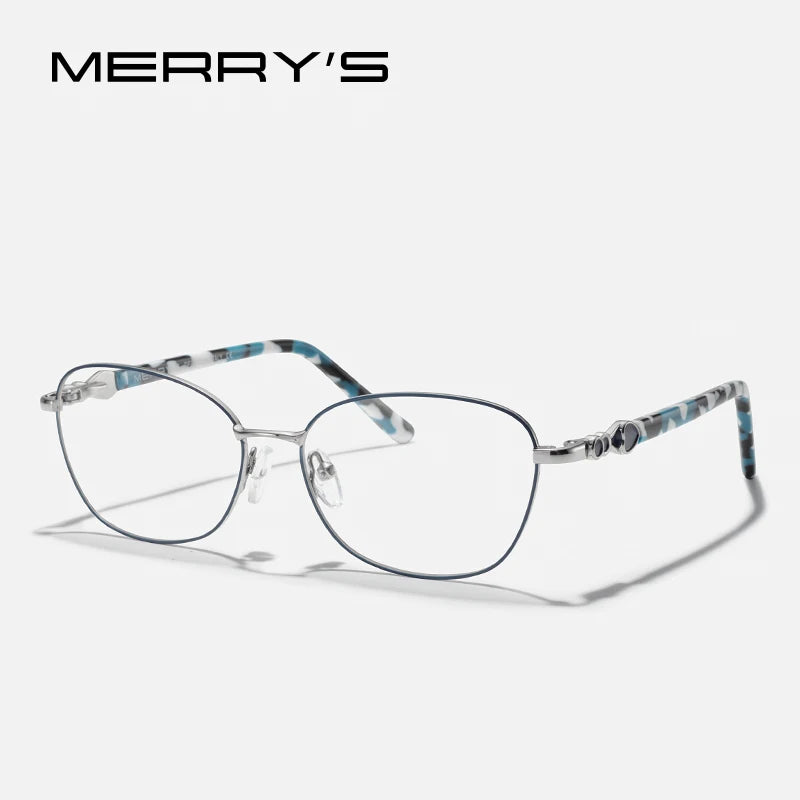 MERRYS DESIGN Women Classic Retro Glasses Frame Oval Fashion Glasses Myopia Prescription Eyeglasses Heart Shape Legs S2717