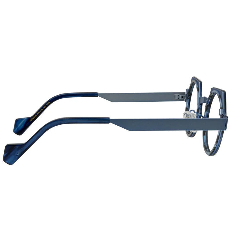 Retro polygonal eyewear frame, ultra light pure titanium eyewear frame, plain colored glasses for male and female students