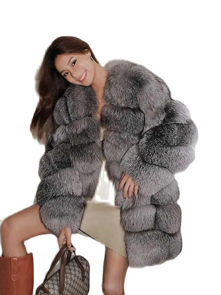 Fangtai 2023 Natural Real Fox Fur Coat Fur Coat Women Warm Luxury Free Shipping Fashion Female Vest Women's Winter Cold Jacket