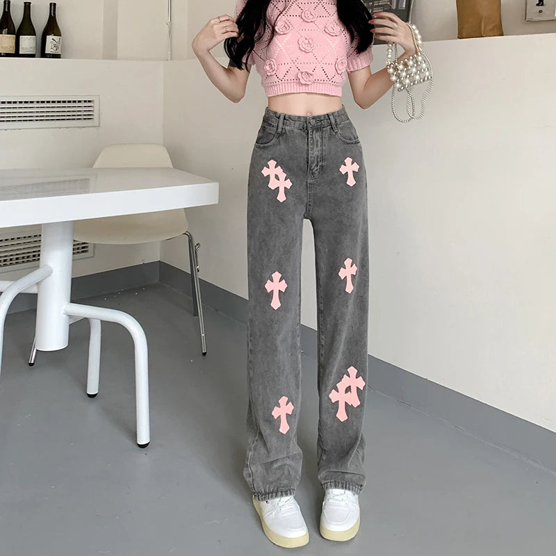 Baggy Jeans Woman Wide Pants Cowboy Pants for Women Clothing Y2k Jeans Women's Clothing High Waisted Jeans Woman Clothes