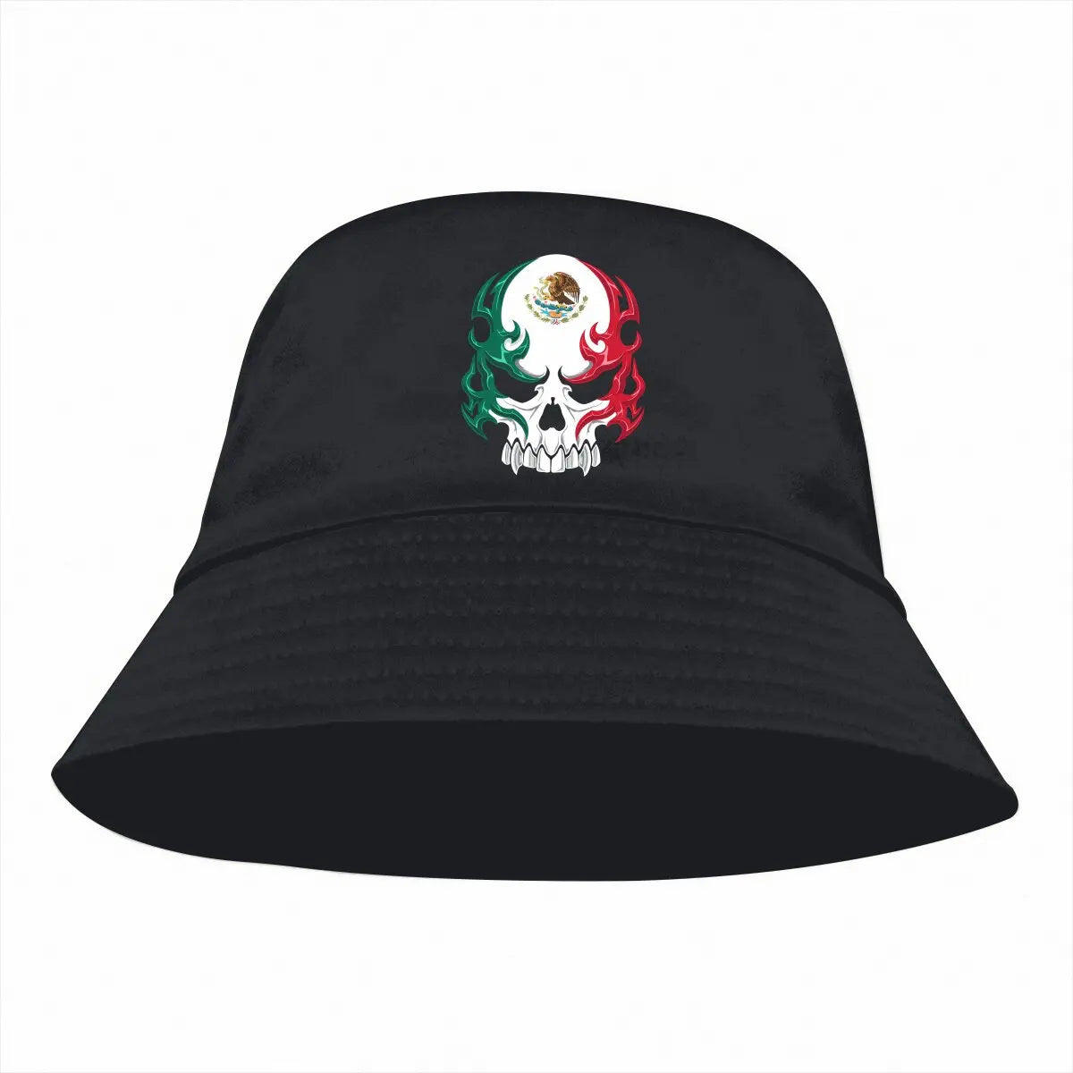 Mexico Skull Bucket Hat Mexican Skull Tribal Style Men's Women's Fisherman Cap Hip Hop Beach Sun Fishing Hats