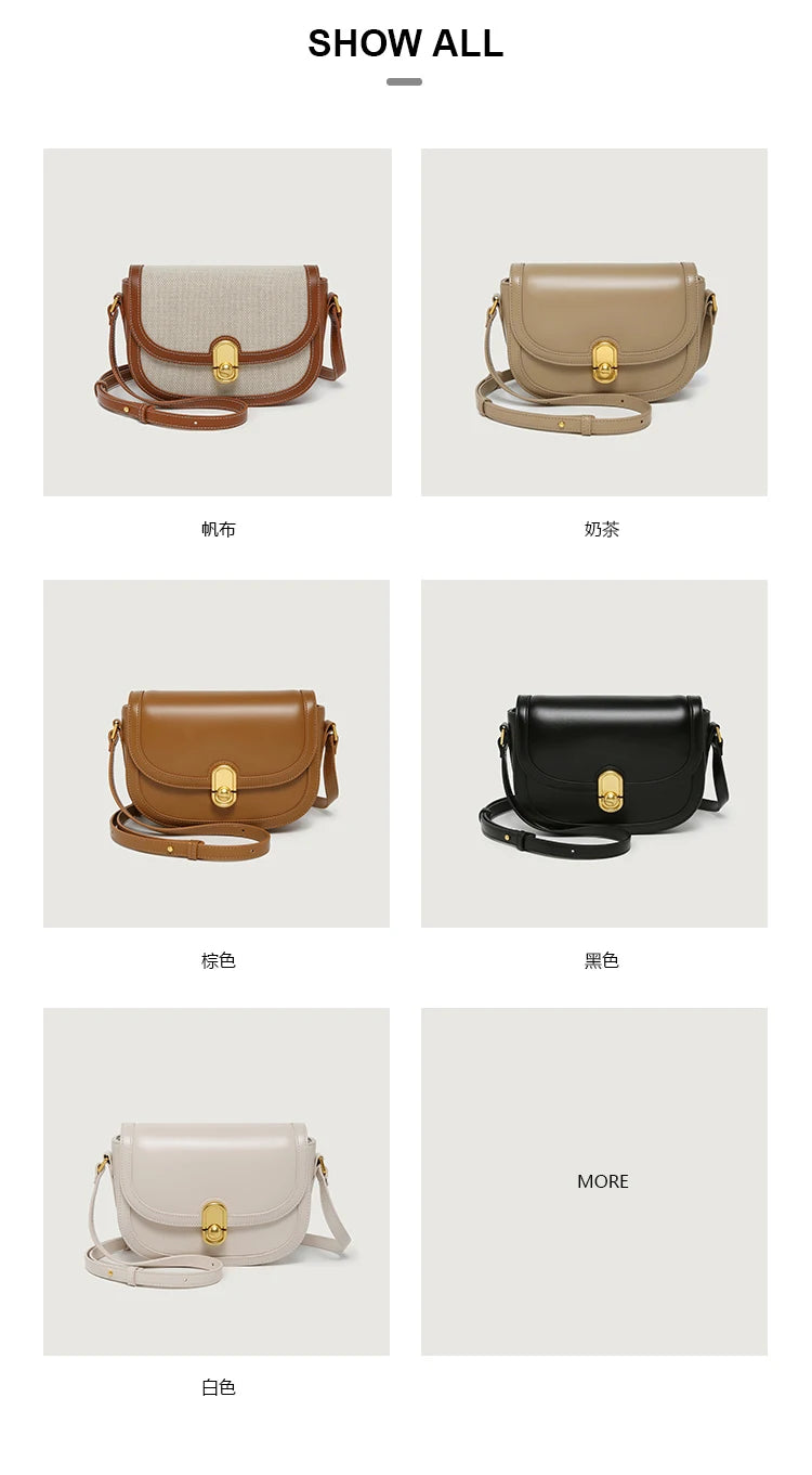 This Year's New Niche Bag Female Light Luxury Retro Single Shoulder Crossbody Saddle Bag Trend Luxury Designer Handbag