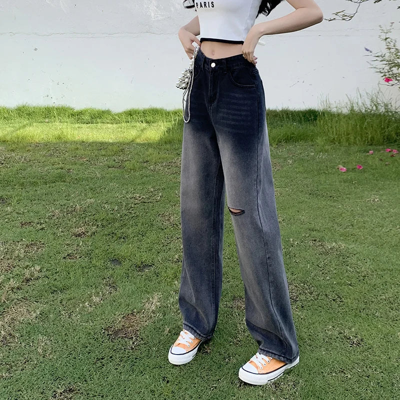 Baggy Jeans Woman Wide Pants Cowboy Pants for Women Clothing Y2k Jeans Women's Clothing High Waisted Jeans Woman Clothes